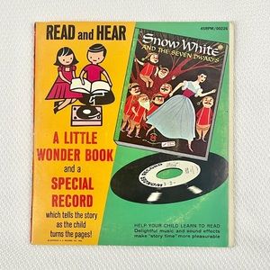 Vintage 1955 Snow White And The Seven Dwarfs Golden Book Records.